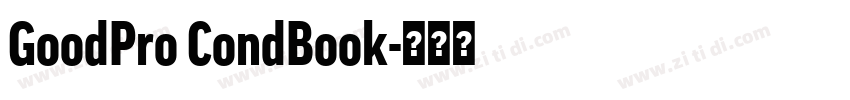 GoodPro CondBook字体转换